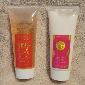 Simple Pleasures Vanilla Brown Sugar Foot Wash 6.7 oz & Foot Lotion 6.7 oz